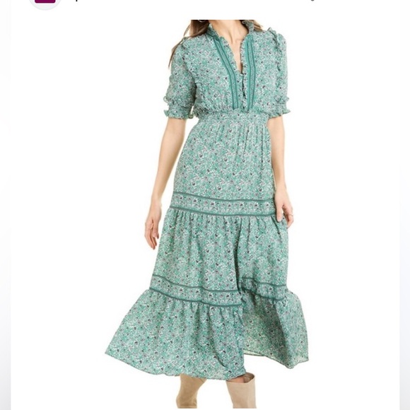 Max Studio Dresses & Skirts - Max Studio Teal Floral Maxi Dress